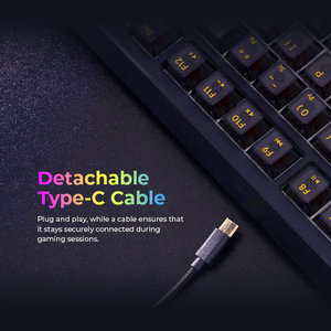 <span class=keywords><strong>Teclado</strong></span> Mecánico para Juegos <span class=keywords><strong>Havit</strong></span> KB875L, 98 Teclas, Intercambiables en Caliente, Luces RGB, Retroiluminación Totalmente Transparente, con Estructura de Junta - Product Image 5