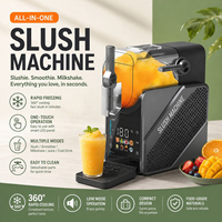Compacte draagbare slushmachine van roestvrij staal, ijsmachine, snelkoelend, commercieel apparatuur voor bevroren dranken