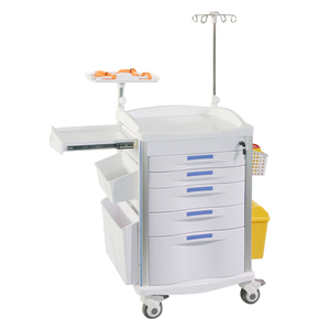Hot verkopende infuuswagen voor ziekenhuizen, noodmedicijnwagen, medische <span class=keywords><strong>trolley</strong></span> met lade - Product Image 4