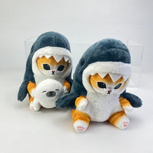 Costume da Gatto Squalo Cartoon <span class=keywords><strong>Anime</strong></span>, Giocattoli di Peluche a Forma di Gatto Squalo Carino, Cuscino Morbido in Peluche a Forma di Gatto Squalo - Product Image 3