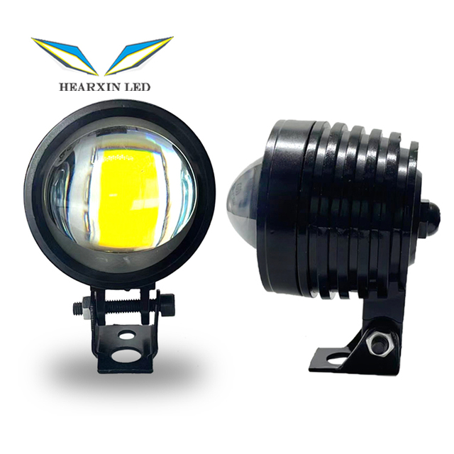 Head Light Motorcycle LED Flash Spotlight 20W Fog DRL Light High/Low/Flash for Truck Cafe Racer Motorcycle Electric Bike Lights
