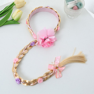 Diadema de Princesa Elsa de Frozen con Trenza, Accesorio <span class=keywords><strong>para</strong></span> el Cabello de Doble Trama a Máquina <span class=keywords><strong>para</strong></span> Niñas, <span class=keywords><strong>Adorno</strong></span> Infantil - Product Image 4