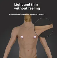 Costume en silicone réaliste pour hommes, corps entier, poitrine et bras, faux muscles, costume de cosplay, shapewear, en stock, adultes, personnalisé