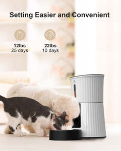 Modern 4L tahan air Dual-Power Timer baru otomatis WiFi Smart Pet Feeder dilepas plastik anjing & kucing mangkuk untuk penggunaan dalam ruangan - Product Image 4