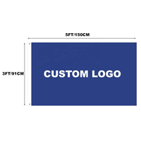 Drapeau de promotion 3x5 pieds à sublimation avec logo personnalisé, bannière publicitaire, drapeau extérieur volant, tout design, créez votre propre logo