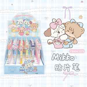 MK047 Groothandel Mikko Schattige 0.5mm Gelpen Cartoon kat Neutrale Pen Studenten Mikko's Acryl Sticker Zwarte Inkt Gelpen - Product Image 2