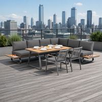 Meilleures ventes : Ensemble de canapés d'angle en L pour l'extérieur, mobilier de jardin, fauteuil de salle à manger en textile, terrasse moderne