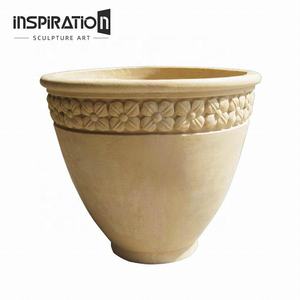 Decoración de sensación de <span class=keywords><strong>piedra</strong></span> de imitación rústica, jardinera de jardín, <span class=keywords><strong>jardineras</strong></span> de <span class=keywords><strong>piedra</strong></span> fundida antiguas gigantes - Product Image 2