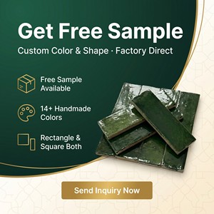 <span class=keywords><strong>Azulejo</strong></span> de Terracota Zellige 50x150mm Hecho a Mano Marroquí 2x6 Bejmat Cerámico Brillante <span class=keywords><strong>para</strong></span> <span class=keywords><strong>Baño</strong></span>, Ducha y Paredes - Product Image 6