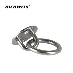 Stainless Steel Round Door Latch With <b>Ring</b> Boat Bolt Seat Eyelet <b>Plate</b> For Marine Hardware Repair And Replacement - Product Image 4