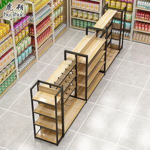 <span class=keywords><strong>Single</strong></span> <span class=keywords><strong>Side</strong></span> cửa hàng tạp hóa tường kệ cửa hàng bán lẻ hiển thị đứng Kệ siêu thị bằng gỗ Kệ - Product Image 1