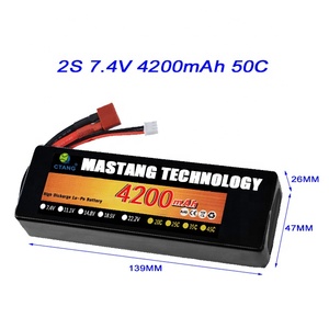 Nhà Máy bán hàng trực tiếp 7.4V 5200mAh công suất cao RC điều khiển từ xa Xe mô hình vỏ cứng pin lithium 2S - Product Image 2