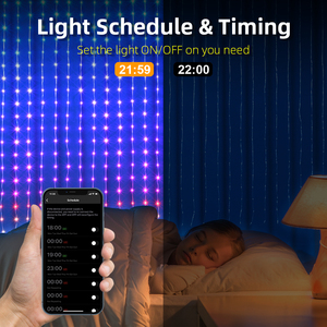 400LED RGB Cổ Tích Rèm đèn 3m * 3m thông minh <span class=keywords><strong>LED</strong></span> Curtain ánh sáng với USB cung cấp điện IP65 cho Wedding & giáng sinh trang trí - Product Image 6