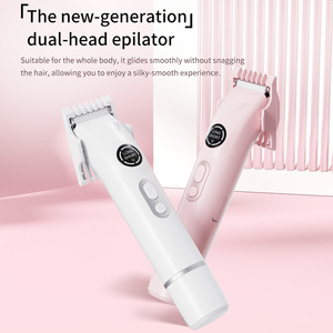 Rasoir électrique 2-en-1 pour femmes, équipement de coupe et de <span class=keywords><strong>rasage</strong></span>, rasoir facial imperméable et indolore pour femmes - Product Image 2