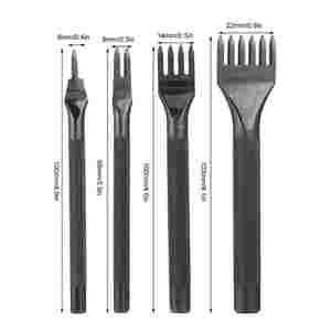 4Pcs 1/2/4/6 Prong Leather Craft Tool Sets Diy Handmade Sewing Leather Tools Hole Punches Lacing Stitching Working Chisel - Product Image 6