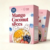 Boîtes de céréales miniatures personnalisées en gros pour le petit-déjeuner, emballage en carton pour boîte de céréales croustillantes