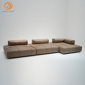 दिन की विलासिता समकालीन चेज़ लाउंज सोफे को लिविंग रूम के लिए वास्तविक चमड़े से बने सोफे को बनाए रखा गया है। - Product Image 2