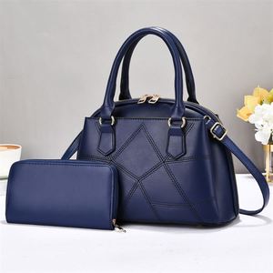 2PCS <b>Set</b> Women Leather Totes Single Shoulder Strap Crossbody Bag Waterproof PU Handbags - Product Image 2