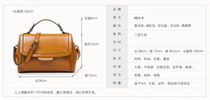 New High Quality Genuine Leather Women Handbag Large Capacity Women Crossbody Bags Vintage Shoulder Bag Designer Brand <b>Tote</b> Bags - Product Image 6
