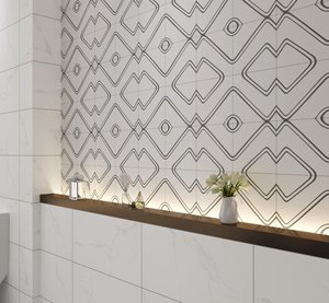 GUCI 200*200 세라믹 욕실 벽 바닥 타일 낮은 흡수 모로코 만다라 도자기 장식 무딘 CLASSIC 유약 타일 - Product Image 4