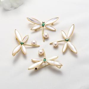 Broche de Perlas de Agua Dulce Estilo Libélula, Edición Coreana, para Decoración de Trajes y Abrigos de Mujer - Product Image 3