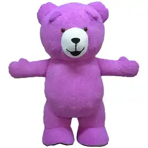 Purple inflatable bear mascot in sale classic teddy bear mascot popular inflatable teddy bear mascot costume at party