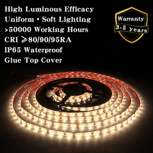 2835 LED Light <strong>Strip</strong> 12V 24V IP65 Full Glue <strong>sealed</strong> Top 60,120,240LED 80Ra+ Silicone Tape Lights for Romm Cabinet Indoor Project - Product Image 1