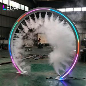 LEDA RGB Mist Spray <b>Arch</b> Fog Metal Circle Elegant <b>Wedding</b> Party Amusement Park Event Photo Booth Backdrop Decor - Product Image 1