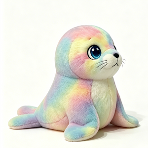 ตุ๊กตาแรคคูนสายรุ้งแบบกำหนดเองได้, ตุ๊กตาแรคคูนไล่เฉดสีพาสเทล, ตุ๊กตาแรคคูนสีเทา, ตุ๊กตาแรคคูนแขนสีรุ้งน่ารัก - Product Image 4