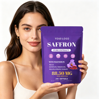 Capsules de safran pur en gélules à marque privée pour un sommeil profond, un soutien de l'humeur et de l'énergie chez l'adulte