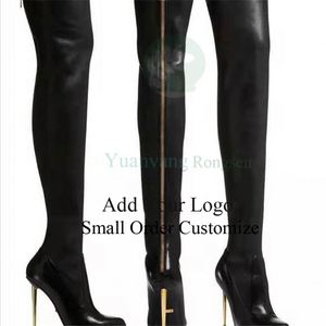 Botas de Mujer de Tacón Alto y Fino, de Gamuza, Sexys, por Encima de la Rodilla, para Invierno - Product Image 2