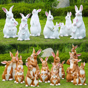 ของตกแต่งสวน<span class=keywords><strong>กลาง</strong></span>แจ้งรูปกระต่ายแม่ลูก สำหรับตกแต่งภูมิทัศน์ รูปปั้นกระต่ายประดิษฐ์สำหรับเทศกาลอีสเตอร์ ขนาดใหญ่ - Product Image 1
