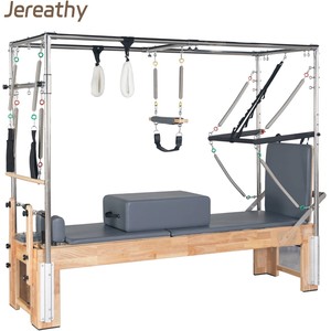 Jereathy Three One, équipement d'entraînement corporel portable en bois de chêne robuste, studio de <span class=keywords><strong>Pilates</strong></span> professionnel, <span class=keywords><strong>Cadillac</strong></span> <span class=keywords><strong>Pilates</strong></span> multifonctionnel - Product Image 1