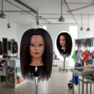 <span class=keywords><strong>Tête</strong></span> <span class=keywords><strong>de</strong></span> <span class=keywords><strong>poupée</strong></span> professionnelle pour l'entraînement en coiffure, cheveux afro humains, <span class=keywords><strong>tête</strong></span> <span class=keywords><strong>de</strong></span> mannequin afro avec cheveux naturels crépus raides - Product Image 1