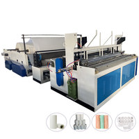 Machine automatique de fabrication de papier toilette à petite échelle, mini-machine à rouleaux de papier toilette, prix en Chine
