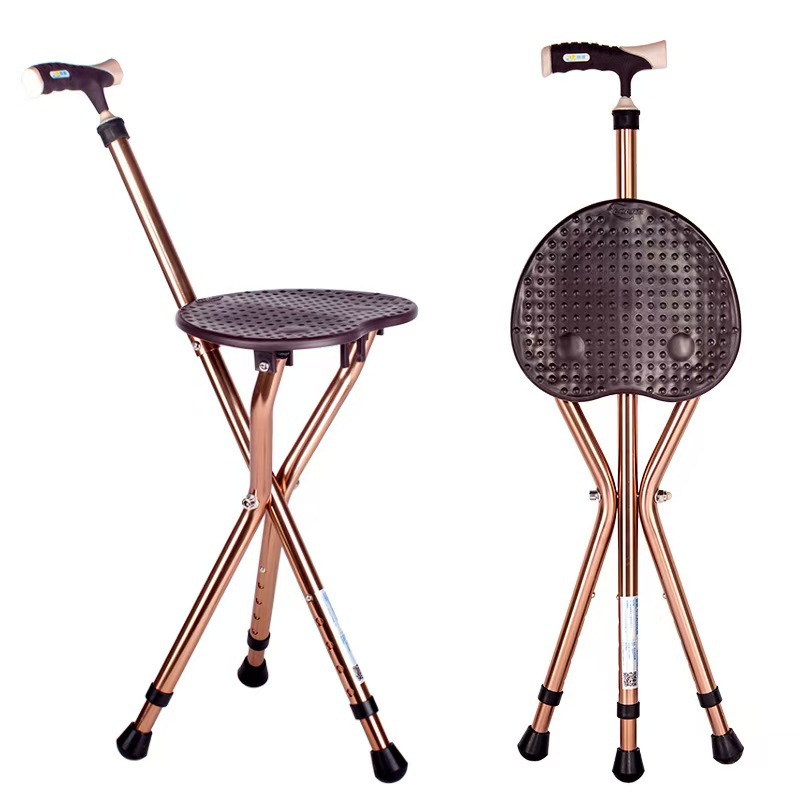 T-shaped brown cane stool (no free gifts)