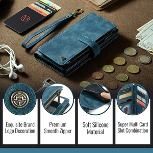 Étui portefeuille à fermeture éclair en cuir CaseMe <span class=keywords><strong>C30</strong></span> pour Samsung Galaxy A57 A56 A55 A54 A37 A36 A35 A34 A33 A17 A16 A15 avec porte-cartes - Product Image 2