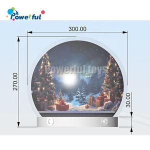 Cabina de Fotos Transparente Inflable de Tamaño Humano de 3 m, Globo de Nieve Inflable para Fiestas de Revelación de Género - Product Image 1