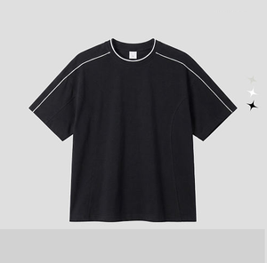 Camisetas Deportivas Personalizadas de 200G, 100% Algodón, con Costuras en Contraste y Hombros Caídos, Antibacterianas 7A, Antiácaros, Holgadas, para Verano, 3 Colores - Product Image 1
