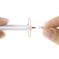 Ujung Pensil untuk Apple Pencil Generasi 1/2, Nib yang Dapat Diganti, Bahan Lembut Kapasitif Aktif, Pengganti Tablet, Adaptor Tutup
