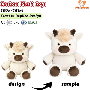 Peluche Personalizado de <span class=keywords><strong>Vaca</strong></span> y Panda - Juguete de Peluche Súper Suave Relleno de Poliéster y Algodón PP, Bordado, Compañero Reconfortante para Dormir - Product Image 1