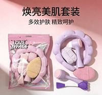 Lot de 6 bandeaux Cloud pour spa, maquillage, yoga, avec chouchous et pinces, coffret cadeau, vente en gros