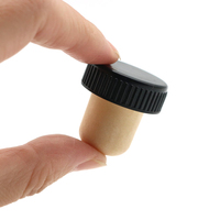 Tapón de Corcho Sintético de Alta Calidad de 19.5mm con Tapa de Plástico para Botellas de Aceite de Oliva y Vino