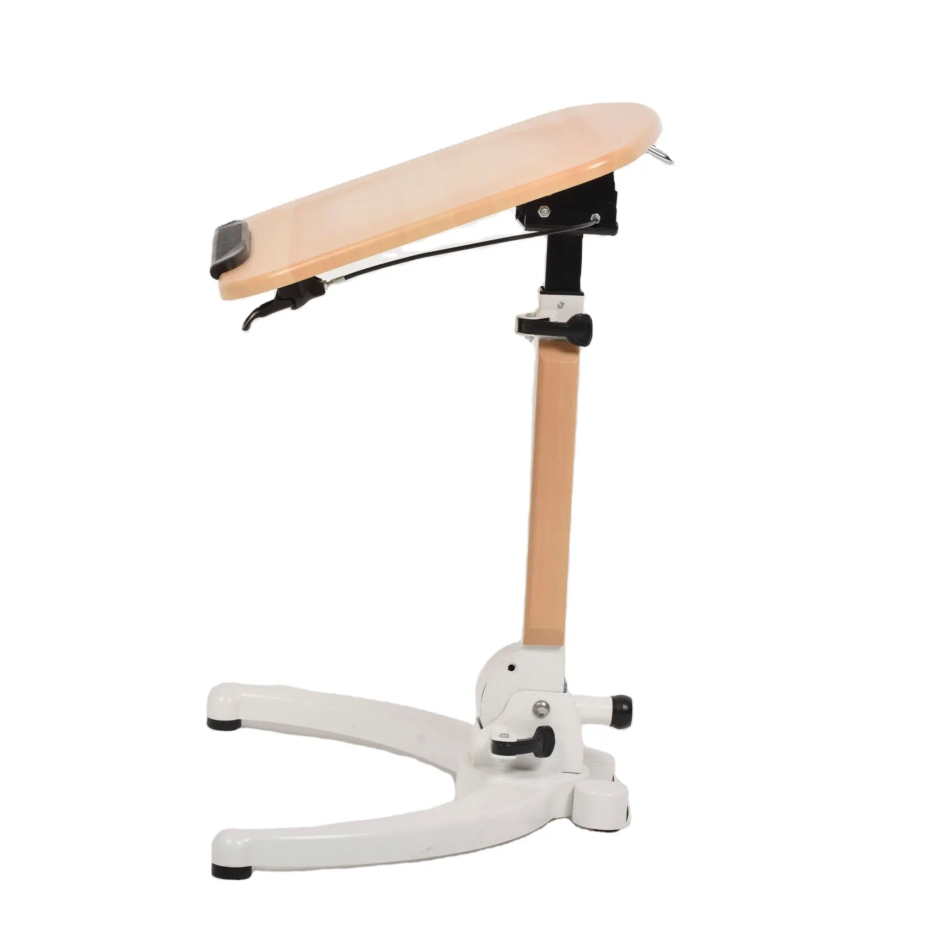 Mobiele Vouwen Sit Stand Pneumatische Hoogte Verstelbare Staande Gas Lente Laptop Bureau Tafel Rolling Winkelwagen