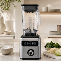 Mixeur portable robuste de 2200 ml, mixeur de cuisine professionnel, 5+ vitesses, sans BPA, pour café, smoothies, jus, utilisation en voiture