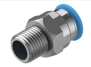 QS-1/4-10 Straight Push-in Pneumatic Fitting R1/4 Male Thread 10mm OD Nickel Plated Brass <b>Quick</b> <b>Connector</b> IP54 Industrial - Product Image 6