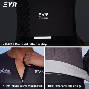 EVR Zomer Aangepaste Fietsjersey Heren Nieuwe Korte Mouw Geprinte Top Snel Droogende Hoge Kwaliteit Racefiets Lage MOQ Fietsjersey - Product Image 4