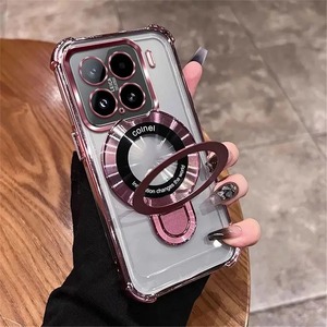 Para <span class=keywords><strong>Xiaomi</strong></span> 15 T Pro funda a prueba de golpes soporte magnético funda de teléfono para <span class=keywords><strong>Mi</strong></span> 15 T 15 T 14T 13T Pro soporte transparente funda de silicona suave - Product Image 3