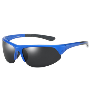 Unisex UV400 occhiali <span class=keywords><strong>da</strong></span> sole polarizzati moda occhiali <span class=keywords><strong>da</strong></span> sole con cornice in plastica nera per uomo Sport femminile Logo lente ciclismo incluso - Product Image 3