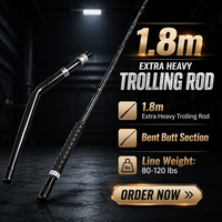 Joran Pancing Laut Lepas 1.8m Extra Heavy Bent Butt Trolling Rod Big Game Rod Conventional Boat Fishing Rod dari Source Factory Custom